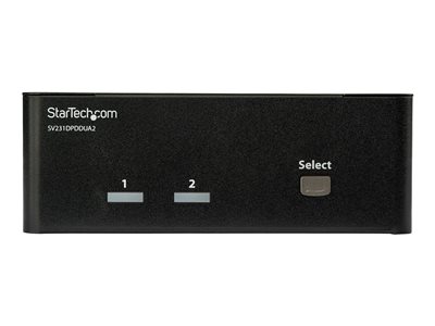 StarTech.com 2-Port DisplayPort KVM Switch - Dual-Monitor - 4K 60 - with Audio & USB Peripheral Support - DP 1.2 - USB Hub (SV231DPDDUA2) - KVM / audio / USB switch - 2 x KVM / audio / USB - 1 local user - desktop - AC 120/230 V / DC 12 V - for P/N: SVA12M2NEUA, SVA12M5NA