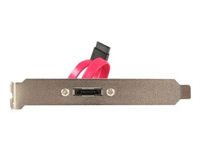 StarTech.com 1 Port SATA to eSATA Slot Plate BRacket - eSATA slot bRacket - SATA to eSATA plate - SATA to eSATA bRacket (ESATAPLATE1) - SATA internal to external panel - Serial ATA 150/300/600 - SATA (F) to eSATA (M) - 30 cm - for P/N: MSAT2SAT3, S25