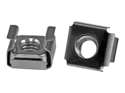 StarTech.com M6 Cage Nuts - 100 Pack - M6 Mounting Cage Nuts for Server Rack & Cabinet (CABCAGENTS62) - Cage nuts (pack of 100) - for P/N: RACK-18U-20-WALL-OA, RACK-21U-20-WALL-OA, RACK-24U-20-WALL-OA, RK3236BKF, WALLMOUNT4