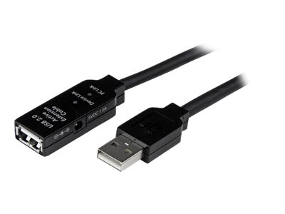 StarTech.com 35m USB 2.0 Active Extension Cable - M/F - USB extension cable - USB (M) to USB (F) - USB 2.0 - 115 ft - active - black - USB2AAEXT35M - USB extension cable - USB (M) to USB (F) - USB 2.0 - 35 m - active - black - for P/N: SVA5H2NEUA, UUSBOTG