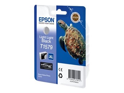 Epson T1579 - 25.9 ml - light light black - original - blister - ink cartridge - for Stylus Photo R3000