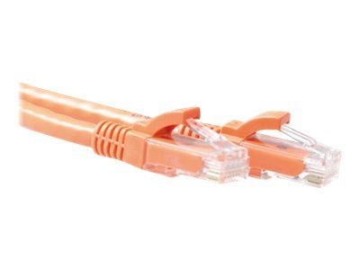 ACT - Verbindingskabel - RJ-45 (M) naar RJ-45 (M) - 50 cm - UTP - CAT 6a - zonder haken - oranje, RAL 2000