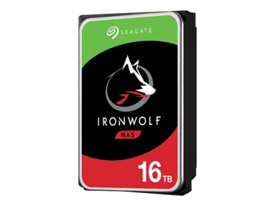 Seagate IronWolf ST16000VN001 - Hard drive - 16 TB - internal - 3.5\" - SATA 6Gb/s - 7200 rpm - buffer: 256 MB