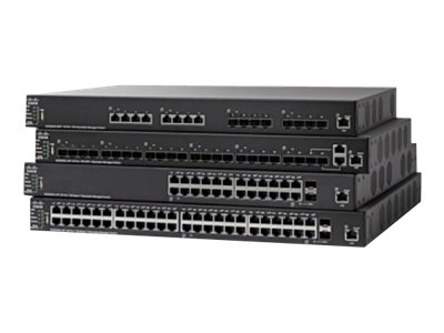 Cisco 550X Series SF550X-24MP - Switch - L3 - Managed - 24 x 10/100 (PoE+) + 2 x combo 10 Gigabit SFP+ + 2 x SFP+ - rack-mountable - PoE+ (382 W) - refurbished