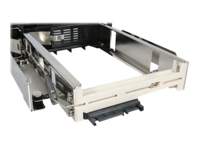 StarTech.com 5.25in Trayless Hot Swap Mobile Rack for 3.5in Hard Drive - Internal SATA Backplane Enclosure - Lockable drive bay (HSB100SATBK) - Storage mobile rack - 3.5\" - black - for P/N: 25SAT35HDD, 25SATSAS35HD