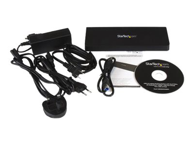 StarTech.com USB 3.0 Docking Station Dual Monitor with HDMI & 4K DisplayPort, 4x USB-A, Gigabit Ethernet, USB Type A Universal Laptop Dock with USB 3.1 Gen 1 Hub (5 Gbps) and Charging - Mac, Windows, Chrome (USB3DOCKHDPC) - Docking station - USB - HDMI, DP - 1GbE - for P/N: ARMBARDUO, ARMDUAL, ARMDUAL30, ARMSLIMDUO
