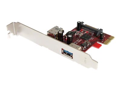 StarTech.com 2 port PCI Express SuperSpeed USB 3.0 Card with UASP Support - 1 Internal 1 External - Dual Port PCIe USB 3.0 Adapter (PEXUSB3S11) - USB adapter - PCIe 2.0 low profile - USB, USB 2.0, USB 3.0 - 2 ports - for StarTech.com 4-Port