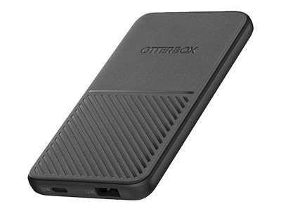 OtterBox Standard - Power bank - 5000 mAh - Apple Fast Charge, AFC, USB BC 1.2 - 2 output connectors (USB, USB-C) - on cable: USB-C - nearly night