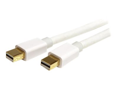 StarTech.com 1m 3ft White Mini DisplayPort 1.2 Cable M/M - Mini DisplayPort 4k w/ HBR2 support - Mini DP to Mini DP Cable 1 meter, 3 feet (MDPMM1MW) - DisplayPort cable - Mini DisplayPort (M) to Mini DisplayPort (M) - 1 m - white - for P/N: CDP2MDP,