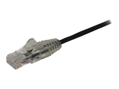 StarTech.com 2.5m Slim LSZH CAT6 Ethernet Cable, 10 Gigabit Snagless RJ45 100W PoE Patch Cord, CAT 6 10GbE UTP Network Cable w/Strain Relief, Black, Fluke Tested/ETL/Low Smoke Zero Halogen - Category 6 - 28AWG (N6PAT250CMBKS) - Patch cable - RJ-45 (M) to RJ-45 (M) - 2.5 m - CAT 6 - snagless - black