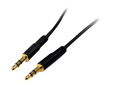 StarTech.com 3.5mm Audio Cable - 10 ft - Slim - M / M - AUX Cable - Male to Male Audio Cable - AUX Cord - Headphone Cable - Auxiliary Cable (MU10MMS) - Audio cable - mini-phone stereo 3.5 mm male to mini-phone stereo 3.5 mm male - 3 m - black - for P/N: KITBXAVHDPEU, KITBXAVHDPNA, KITBXAVHDPUK, KITBXDOCKPEU, KITBXDOCKPNA, KITBXDOCKPUK