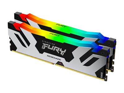 Kingston FURY Renegade RGB - DDR5 - kit - 32 GB: 2 x 16 GB - DIMM 288-pin - 6400 MHz / PC5-51200 - CL32 - 1.1 V - unbuffered - on-die ECC