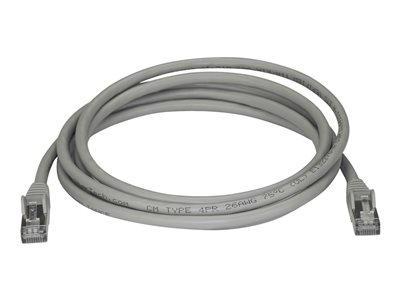 StarTech.com 2m CAT6A Ethernet Cable, 10 Gigabit Shielded Snagless RJ45 100W PoE Patch Cord, CAT 6A 10GbE STP Network Cable w/Strain Relief, Grey, Fluke Tested/UL Certified Wiring/TIA - Category 6A - 26AWG (6ASPAT2MGR) - Patch cable - RJ-45 (M) to RJ-45 (M) - 2 m - STP - CAT 6a - molded, snagless - grey