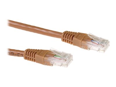 ACT - Patch cable - RJ-45 (M) - RJ-45 (M) - 50 cm - UTP - CAT 6a - brown, RAL 8023