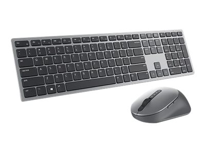Dell Premier Multi-Device KM7321W - Keyboard and mouse set - wireless - 2.4 GHz, Bluetooth 5.0 - QWERTY - UK - titan grey