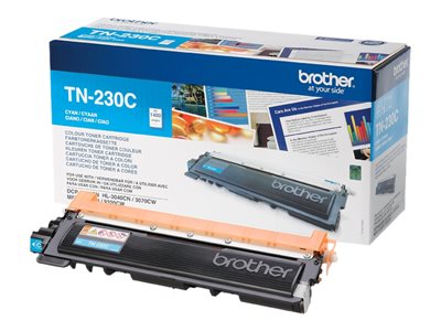 Brother TN230C - Cyan - original - toner cartridge - for Brother DCP-9010CN, HL-3040CN, HL-3040CW, HL-3070CW, MFC-9120CN, MFC-9320CN, MFC-9320CW