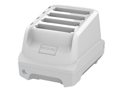 HC2X/HC5X HEALTHCARE WHITE 4-SLOT BATTERY CHARGER CHARGES UP TO FOUR LI-ION BATTERIES. POWER SUPPLY DC CABLE AND COUNTRY SPECIFIC AC LINE CORD SOLD SEPARATELYÃ#Ã PWR-BGA12V50W0WW CBL-DC-388A1-01