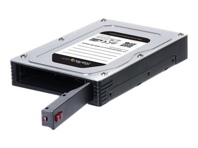 StarTech.com 2.5 to 3.5 Hard Drive Adapter - For SATA and SAS SSDs/HDDs - SSD Enclosure - HDD Enclosure - Internal Hard Drive Enclosure (25SATSAS35HD) - Storage enclosure - 2.5\" - SATA 6Gb/s / SAS 6Gb/s - SAS 6Gb/s, SATA 6Gb/s - black, silver