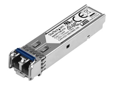 StarTech.com Cisco Meraki MA-SFP-1GB-LX10 Compatible SFP Module, 1000BASE-LX, 1GbE SMF Optic Transceiver, 1GE Gigabit Ethernet LC Connector, 10km, 1310nm Cisco Meraki MS225, MX400, MS250 - Lifetime Warranty (MASFP1GBLX10) - SFP (mini-GBIC) transceiver module (equivalent to: Juniper SFP-1GE-LX) - 1GbE - 1000Base-LX - LC single-mode - up to 10 km - 1310 nm