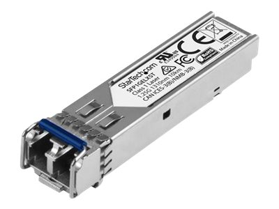 StarTech.com Juniper SFP-1GE-LX Compatible SFP Module, 1000BASE-LX, 1GbE Single Mode (SMF) Fiber SMF Optic Transceiver, 1GE Gigabit Ethernet SFP, LC Connector, 10km, 1310nm, DDM, Mini GBIC - Lifetime Warranty (SFP1GELXST) - SFP (mini-GBIC) transceiver module (equivalent to: Juniper EX-SFP-1GE-LX) - 1GbE - 1000Base-LX - LC single-mode - up to 10 km - 1310 nm