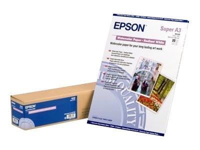 EPSON Watercolor Paper - Matte - radiant white - Roll A1 (61.0cm x 18m) - 190 g/m² - 1 roll(s) watercolour textured paper - for SureColor SC-P10000, P20000, P6000, P7000, P7500, P8000, P9000, P9500, T3200, T5200, T7200