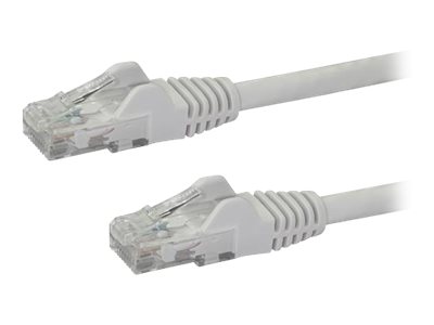 StarTech.com 100ft CAT6 Ethernet Cable, 10 Gigabit Snagless RJ45 650MHz 100W PoE Patch Cord, CAT 6 10GbE UTP Network Cable w/Strain Relief, White, Fluke Tested/Wiring is UL Certified/TIA - Category 6 - 24AWG (N6PATCH100WH) - Patch cable - RJ-45 (M) to RJ-45 (M) - 30.5 m - UTP - CAT 6 - snagless - white