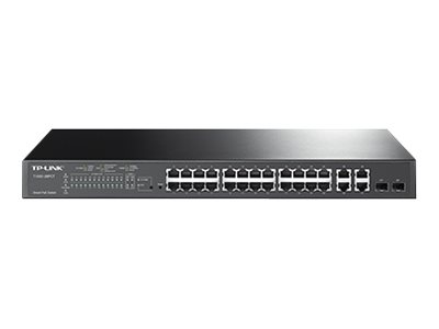 TP-Link JetStream TL-SL2428P V6.6 - Switch - L3 - smart - 24 x 10/100 + 2 x combo Gigabit SFP - rack-mountable - PoE+ (250 W)