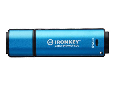 Kingston IronKey Vault Privacy 50C IKVP50C - USB flash drive - encrypted - 512 GB - USB 3.2 Gen 1 - TAA Compliant