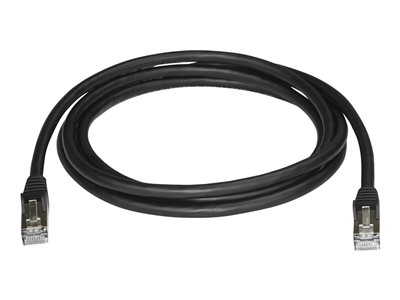 StarTech.com 2m CAT6A Ethernet Cable, 10 Gigabit Shielded Snagless RJ45 100W PoE Patch Cord, CAT 6A 10GbE STP Network Cable w/Strain Relief, Black, Fluke Tested/UL Certified Wiring/TIA - Category 6A - 26AWG (6ASPAT2MBK) - Patch cable - RJ-45 (M) to RJ-45 (M) - 2 m - STP - CAT 6a - molded, snagless - black