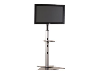 Chief Large Flat Panel Floor Stand Display Mount - For Displays 42-86\" - Black - Stand - telescopisch - voor plat scherm - aluminium - zwart - staand op vloer