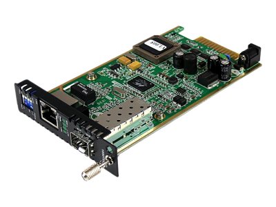 StarTech.com Gigabit Ethernet Fiber Media Converter Card Module w/ Open SFP Slot - Fiber to Ethernet Converter - Ethernet Media Converter (ET91000SFP2C) - Fibre media converter - GigE - 1000Base-TX - RJ-45 / SFP (mini-GBIC) - for P/N: ET10GSFP, GLCSX