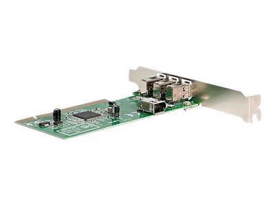 StarTech.com 4 port PCI 1394a FireWire Adapter Card - 3 External 1 Internal FireWire PCI Card for Laptops (PCI1394MP) - FireWire adapter - PCI - Firewire - 3 ports