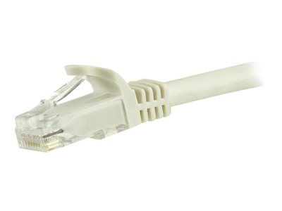 StarTech.com 1.5m CAT6 Ethernet Cable, 10 Gigabit Snagless RJ45 650MHz 100W PoE Patch Cord, CAT 6 10GbE UTP Network Cable w/Strain Relief, White, Fluke Tested/Wiring is UL Certified/TIA - Category 6 - 24AWG (N6PATC150CMWH) - Patch cable - RJ-45 (M) to RJ-45 (M) - 1.5 m - UTP - CAT 6 - snagless - white