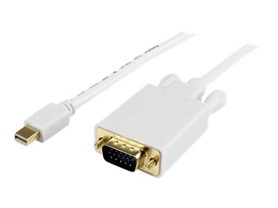 StarTech.com 10ft Mini DisplayPort to VGA Adapter Cable mDP to VGA - White - Video converter - VGA - DisplayPort - black