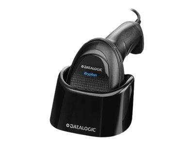 Handheld Barcode Scanner Kit - Scanner / Permanent Base Station / USB Cable - Cable - Black - 1D 2D - Imager