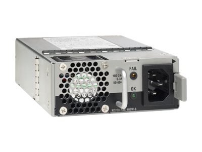 Cisco AC Power Supply with Back-to-Front Airflow - Power supply - hot-plug (plug-in module) - 400 Watt - for Nexus 2148T, 2224TF, 2224TP, 2232PP 10GE, 2232TM, 2248TP