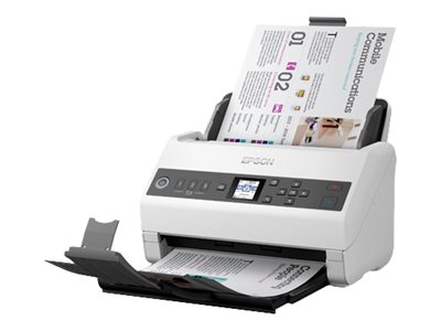 Epson WorkForce DS-730N - Document scanner - Contact Image Sensor (CIS) - Duplex - A4/Legal - 600 dpi x 600 dpi - up to 40 ppm (mono) / up to 40 ppm (colour) - ADF (100 sheets) - up to 4500 scans per day - USB 2.0, Gigabit LAN