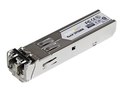 StarTech.com MSA Uncoded Compatible SFP Module, 1000BASE-SX, 1GbE Multi Mode (MMF) Fiber Optic Transceiver, 1GE Gigabit Ethernet SFP, LC Connector, 550m, 850nm, DDM, 1Gbps Mini GBIC Module - Lifetime Warranty (SFPSXMM) - SFP (mini-GBIC) transceiver module - 1GbE - 1000Base-SX - LC multi-mode - up to 550 m - 850 nm - for P/N: MCM1110SFP