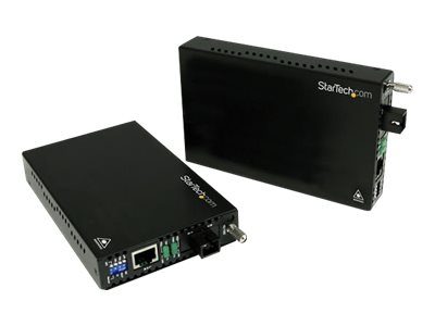 StarTech.com 10/100 Mbps Ethernet Single Mode WDM Fiber Media Converter Kit SC 20km (ET90110WDM2) - Fibre media converter - 100Mb LAN - 10Base-T, 100Base-FX, 100Base-TX - RJ-45 / SC single-mode - up to 20 km - 1310 nm - for P/N: ETCHS2U, SVA12M2NEUA,