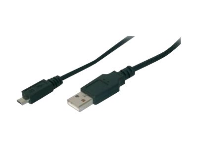 ASSMANN - USB cable - 5 pin Micro-USB Type B (M) to USB (M) - 1.8 m - molded - black