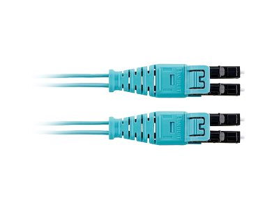 Panduit Opti-Core Fiber Optic Patch Cord - Patch cable - LC multi-mode (M) to LC multi-mode (M) - 1 m - fibre optic - duplex - 50 / 125 micron - OM3 - halogen-free - aqua