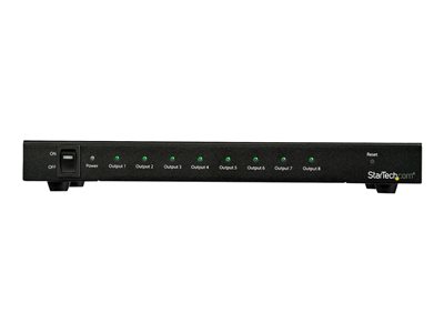 StarTech.com 4K 60hz HDMI Splitter - 8 Port - HDR Support - 7.1 Surround Sound Audio - HDMI Distribution Amplifier - HDMI 2.0 Splitter (ST128HD20) - Video/audio splitter - 8 x HDMI - for P/N: ST121HD20FXA