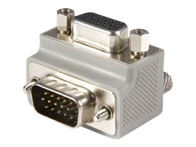StarTech.com Right Angle VGA Adapter - Right Angle VGA to VGA - Male/Female - Type 1 - VGA Adapter Cable (GC1515MFRA1) - VGA adapter - HD-15 (VGA) (M) to HD-15 (VGA) (F) - grey - for P/N: MXTHQMM2MA, MXTHQMM5MA, MXTMMHQ2M, MXTMMHQ30M, MXTMMHQ3M, MXTMMHQ5M, MXTMMHQ7M