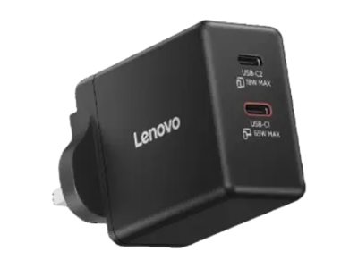 Lenovo Dual USB-C 65W GaN Charger Black