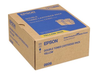 Epson Double Pack - 2-pack - yellow - original - toner cartridge - for Epson AL-C9500DN, AcuLaser C9300D2TN, C9300D3TNC, C9300DN, C9300DTN, C9300N, C9300TN