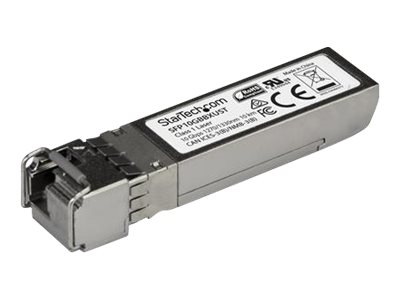 StarTech.com MSA Uncoded SFP+ Module, 10GBASE-BX, 10 Gigabit Ethernet Bi-Directional (BiDi) Fiber Single Strand SFP+ Transceiver, LC 10km , Mini GBIC Transceiver SFP+ Module, Upstream BiDi - Lifetime Warranty (SFP10GBBXUST) - SFP+ transceiver module - 10 GigE - 10GBase-BX - LC single-mode - up to 10 km - 1270 (TX) / 1330 (RX) nm