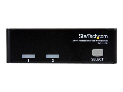 StarTech.com 2 Port Professional USB KVM Switch Kit with Cables - KVM switch - 2 x KVM port(s) - 1 local user - desktop