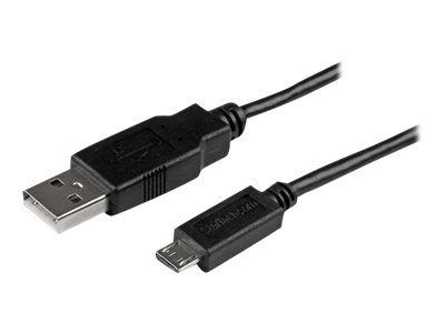StarTech.com 2m Mobile Charge Sync USB to Slim Micro USB Cable M/M - USB cable - Micro-USB Type B (M) to USB (M) - USB 2.0 - 2 m - black