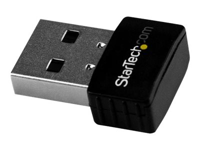 StarTech.com Wireless USB WiFi Adapter - Dual Band AC600 Wireless Dongle - 2.4GHz / 5GHz - 802.11ac Wi-Fi Laptop Adapter (USB433ACD1X1) - Network adapter - USB 2.0 - Wi-Fi 5 - black