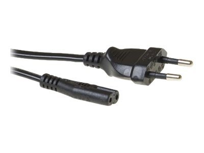 Intronics - Voedingskabel - IEC 320 EN 60320 C7 (M) naar CEE 7/16 (M) - 230 Volt wisselstroom V - 1.5 m - zwart